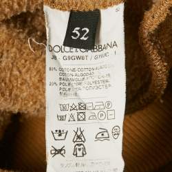 Pre Owned Dolce & Gabbana Brown Printed Knit Sweatshirt XL