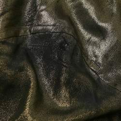 Pre Owned Dolce & Gabbana Gold Metallic Lamé Long Sleeve Shirt L