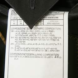 Pre Owned Dolce & Gabbana Sicilia Black Monogram Wool Blend Blazer L
