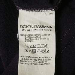 Pre Owned تي شيرت دولتشي أند غابانا شعار لوحة بنفسجي ميديم