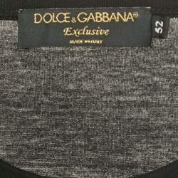 Pre Owned Dolce & Gabbana Exclusive Black Printed Jersey T-Shirt XL