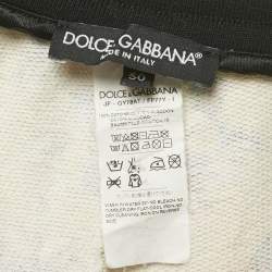 Pre Owned Dolce & Gabbana Green Floral Print Cotton Sweatpants L
