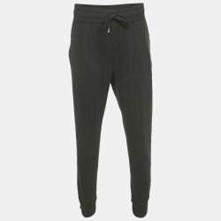 Pre Owned Dolce & Gabbana Black Cotton Logo Plaque Joggers 4XL
