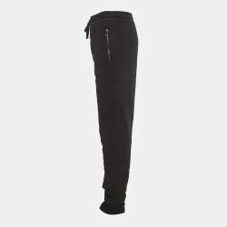 Pre Owned Dolce & Gabbana Black Cotton Drawstring Sweatpants XXL