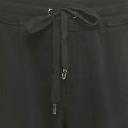 Pre Owned Dolce & Gabbana Black Cotton Knit Jogger Pants 4XL