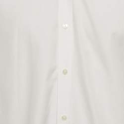 Pre Owned Dolce & Gabbana Gold White Cotton Long Sleeve Shirt XL