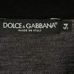 Pre Owned Dolce & Gabbana Black Heart Applique Pique Polo T-Shirt XXL