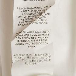 Pre Owned Dolce & Gabbana White Logo Print Jersey Crewneck T-Shirt S