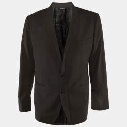 Pre Owned Dolce & Gabbana Grey Wool Single Breasted Martini Blazer XXL