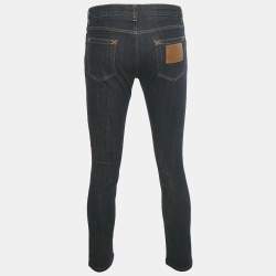 مملوكة مسبقًا بنطلون جينز دولتشي أند غابانا دينم أزرق ضيق مقاس وسط 32 بوصة