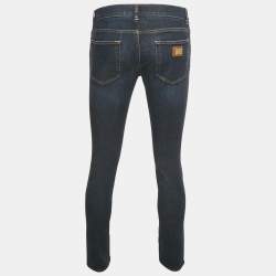 مملوكة مسبقًا بنطلون دولتشي أند غابانا دنيم أزرق عادي مقاس متوسط (ميديم)