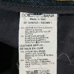 مملوكة مسبقًا بنطلون دولتشي أند غابانا دنيم أزرق عادي مقاس متوسط (ميديم)