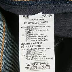 مملوكة مسبقًا Dolce & Gabbana Blue Denim Skinny Fit Jeans S/Waist 30"