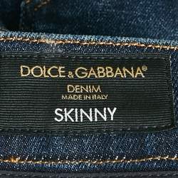مملوكة مسبقًا Dolce & Gabbana Blue Denim Skinny Fit Jeans S/Waist 30"