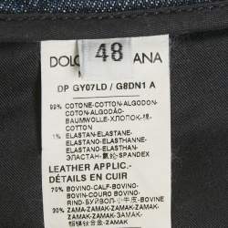 مملوكة مسبقًا Dolce & Gabbana Blue Washed Denim Skinny  Jeans M/Waist 32"