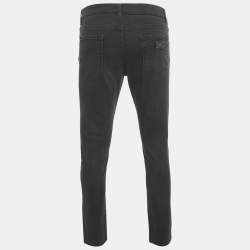 مملوكة مسبقًا بنطلون جينز دولتشي أند غابانا دِنِم ضيق أسود مقاس وسط 33 إنش ميديم