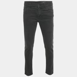 مملوكة مسبقًا بنطلون جينز دولتشي أند غابانا دِنِم ضيق أسود مقاس وسط 33 إنش ميديم