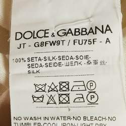 Pre Owned Dolce & Gabbana Cream Jersey Crewneck T-Shirt XXL