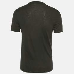 مملوكة مسبقًا Dolce & Gabbana Black Rib Knit V-Neck Pullover M