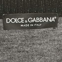 مملوكة مسبقًا Dolce & Gabbana Black Rib Knit V-Neck Pullover M