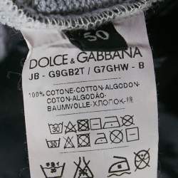 مملوكة مسبقًا بلوفر دولتشي أند غابانا قطن بنقشة طيور زرقاء مقاس كبير