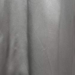 Pre Owned Dolce & Gabbana Metallic Grey Satin Silk Button Front Long Shirt M