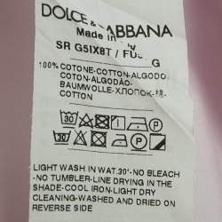 مملوكة مسبقًا Dolce & Gabbana Pink Cotton Martini Shirt XXL