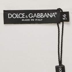 مملوكة مسبقًا Dolce & Gabbana White Logo Model printed Cotton Knit T-Shirt 3XL