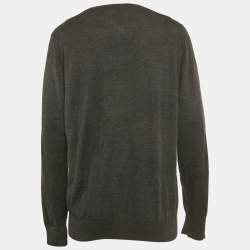 Pre Owned سويتر دولتشي أند غابانا تريكو رمادي ياقة مستديرة مقاس متوسط (ميديم)