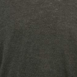 Pre Owned سويتر دولتشي أند غابانا تريكو رمادي ياقة مستديرة مقاس متوسط (ميديم)