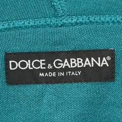 مملوكة مسبقًا Dolce & Gabbana Blue Knit Hooded Sweatshirt L