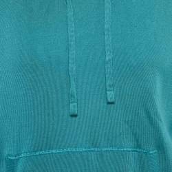مملوكة مسبقًا Dolce & Gabbana Blue Knit Hooded Sweatshirt L