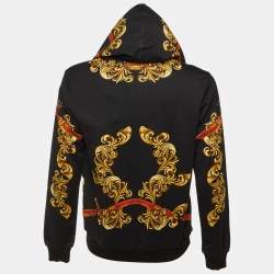 مملوكة مسبقًا Dolce & Gabbana Black Printed Cotton Hooded Sweatshirt  M