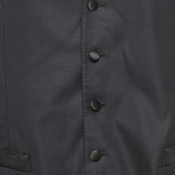 مملوكة مسبقًا Dolce & Gabbana Navy Blue Wool and Silk Formal Vest XXXL