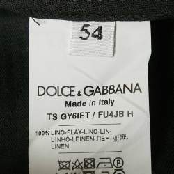 مملوكة مسبقًا Dolce & Gabbana Sage Green Linen Trousers XXL