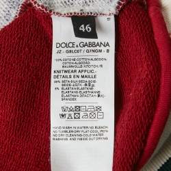 مملوكة مسبقًا Dolce & Gabbana Multicolor Graphic Printed Cotton Knit Crew Neck Pullover S