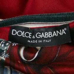 مملوكة مسبقًا Dolce & Gabbana Multicolor Graphic Printed Cotton Knit Crew Neck Pullover S