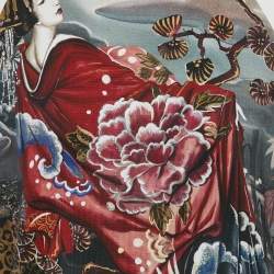 مملوكة مسبقًا Dolce & Gabbana Multicolor Graphic Printed Cotton Knit Crew Neck Pullover S