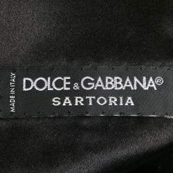 مملوكة مسبقًا Dolce & Gabbana Black Wool and Silk Waistcoat L