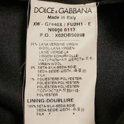 مملوكة مسبقًا Dolce & Gabbana Black Wool and Silk Waistcoat L