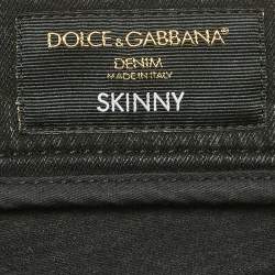 Pre Owned بنطلون جينز كلاسيكي دينيم ممزق أزرق دولتشي أند غابانا مقاس متوسط - خصر 32 بوصة