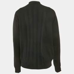 Pre Owned Dolce & Gabbana Black Knit Applique Detail Oversized T-Shirt S