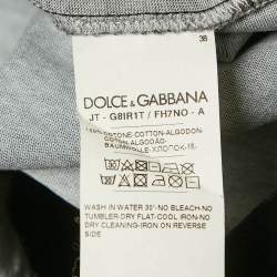 مملوكة مسبقًا Dolce & Gabbana Blue Card Print Jersey T-Shirt L