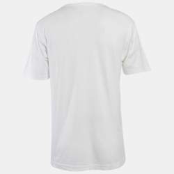 مملوكة مسبقًا Dolce & Gabbana White Printed Jersey T-Shirt S