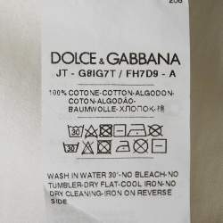 مملوكة مسبقًا Dolce & Gabbana White Printed Jersey T-Shirt S