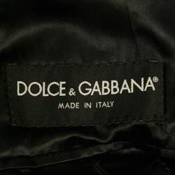 مملوكة مسبقًا Dolce & Gabbana Black Denim Long Coat L