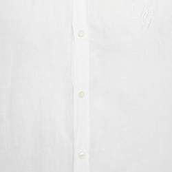 مملوكة مسبقًا Dolce & Gabbana Martini White Linen Regular Fit Shirt XL