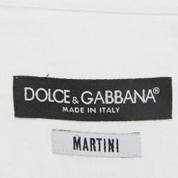 مملوكة مسبقًا Dolce & Gabbana Martini White Linen Regular Fit Shirt XL