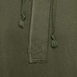 مملوكة مسبقًا سويت شيرت بقلنسوة دولتشي أند غابانا تريكو قطن أخضر مقاس صغير