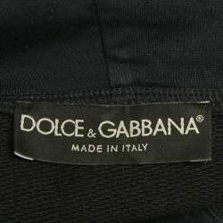 Pre Owned Dolce & Gabbana Navy Blue James Dean Graphic Cotton Hoodie M